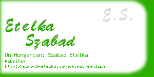 etelka szabad business card